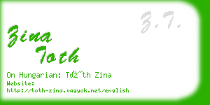 zina toth business card